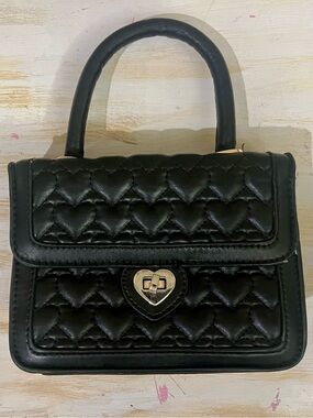 Kayla + Ava Heart Quilted Top-Handle Flap Bag